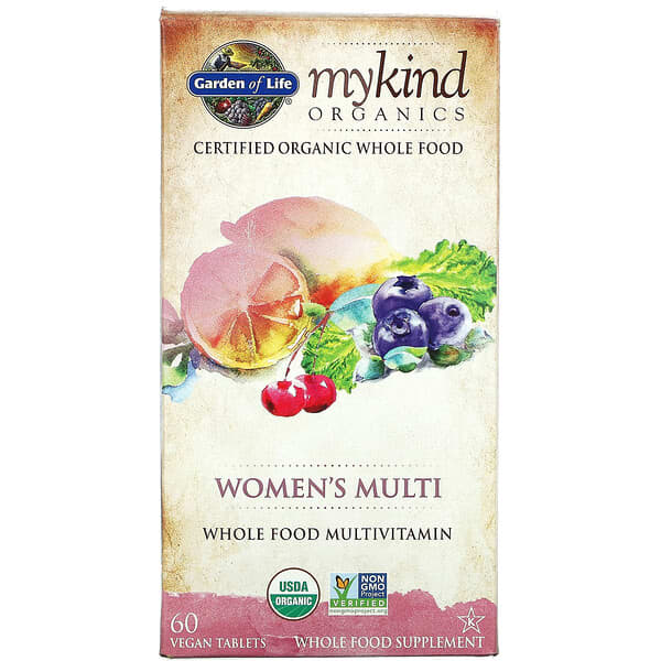 غاردن أوف لايف‏, MyKind عضوي ، متعدد الفيتامينات للنساء ، 60 قرصًا نباتيًا