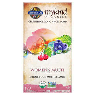 Garden of Life, MyKind Organics, Multivitamines pour femmes, 120 comprimés végans
