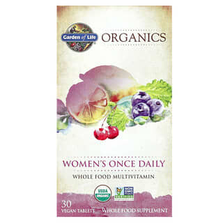Garden of Life, MyKind Organics, Multivitamines à prendre une fois par jour pour femmes, 30 comprimés végans