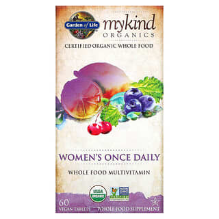 Garden of Life, MyKind Organics, для женщин, один раз в день, 60 веганских таблеток