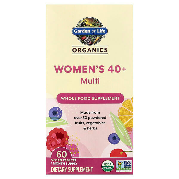 Garden of Life, Organics, Women's Multi 40+, 60 Vegan Tablets — product photo 1