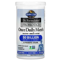Garden of Life, Dr. Formulated Probiotics, пробіотики, одна таблетка на день, для чоловіків, 50 мільярдів КУО, 30 вегетаріанських капсул