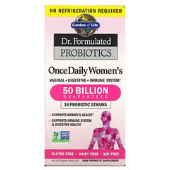 Garden of Life, Dr. Formulated Probiotics, пробиотики, одна таблетка в день для женщин, 30 вегетарианских капсул