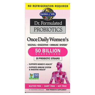 Garden of Life, Dr. Formulated Probiotics, 毎日1度女性向け, 30錠　菜食主義者対応カプセル