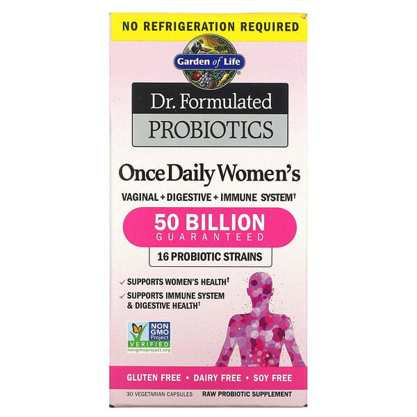 Garden of Life, Dr. Formulated Probiotics, Once Daily Women's, 30 Vegetarian Capsules