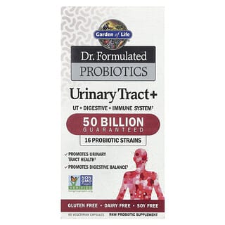 Garden of Life, El suplemento de aceites esenciales Essential Living Oils de Dr. Fórmula con probióticos, Urinary Tract+, 50.000 millones, 60 cápsulas vegetales