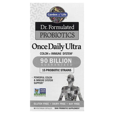 Garden of Life, Dr. Formulated Probiotics, One Daily Super Probiotic, 90 Billion, 30 Vegetarian Capsules