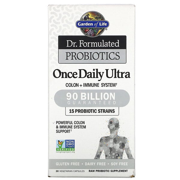 Garden of Life, Dr. Formulated Probiotics, Once Daily Ultra, 90 Billion, 30 Vegetarian Capsules