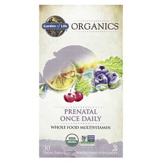Garden of Life, Organics, Once Daily, Prenatal, Whole Food Multivitamin, 30 Vegan Tablets