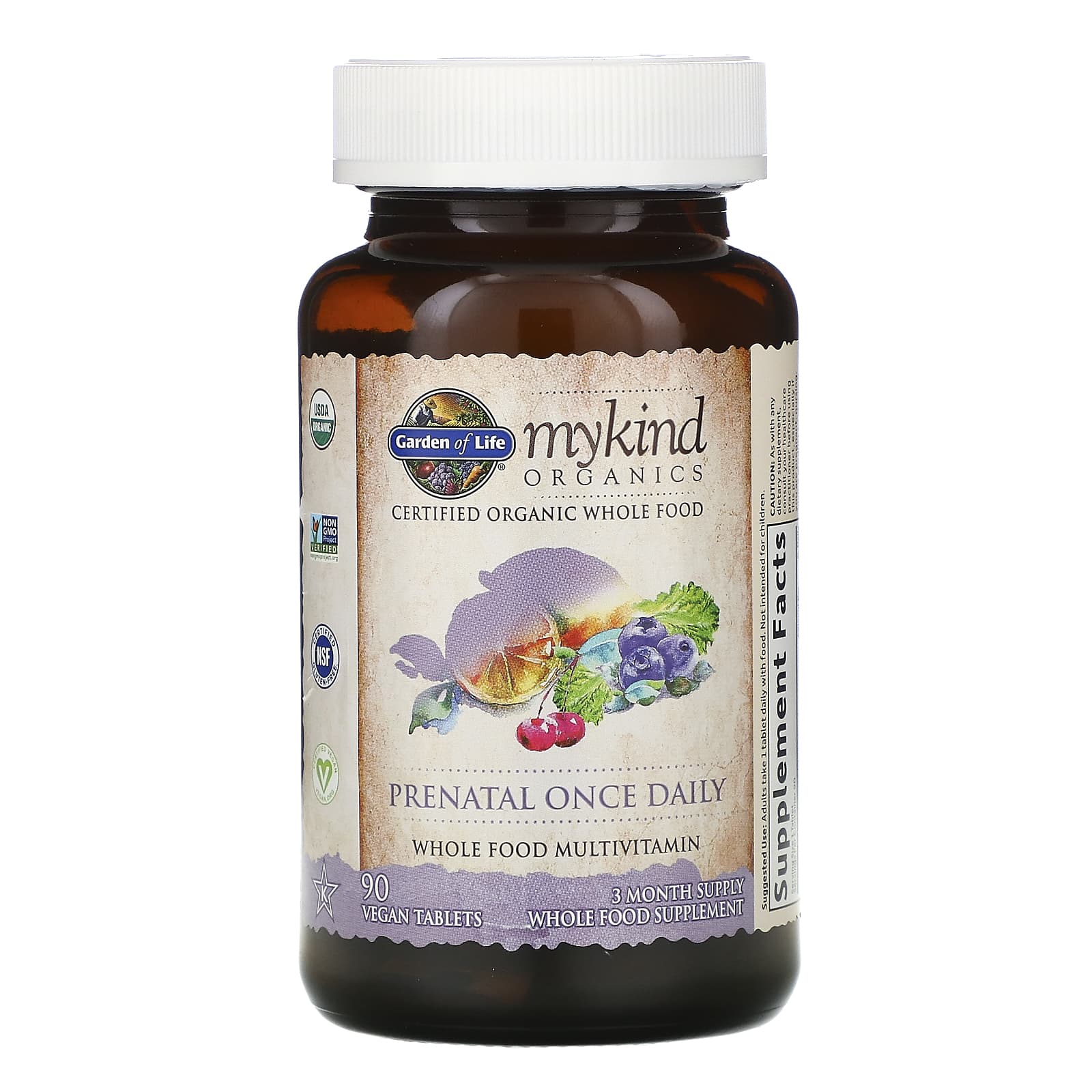 Garden of Life, MyKind Organics, Prenatal Once Daily, 90 Vegan Tablets