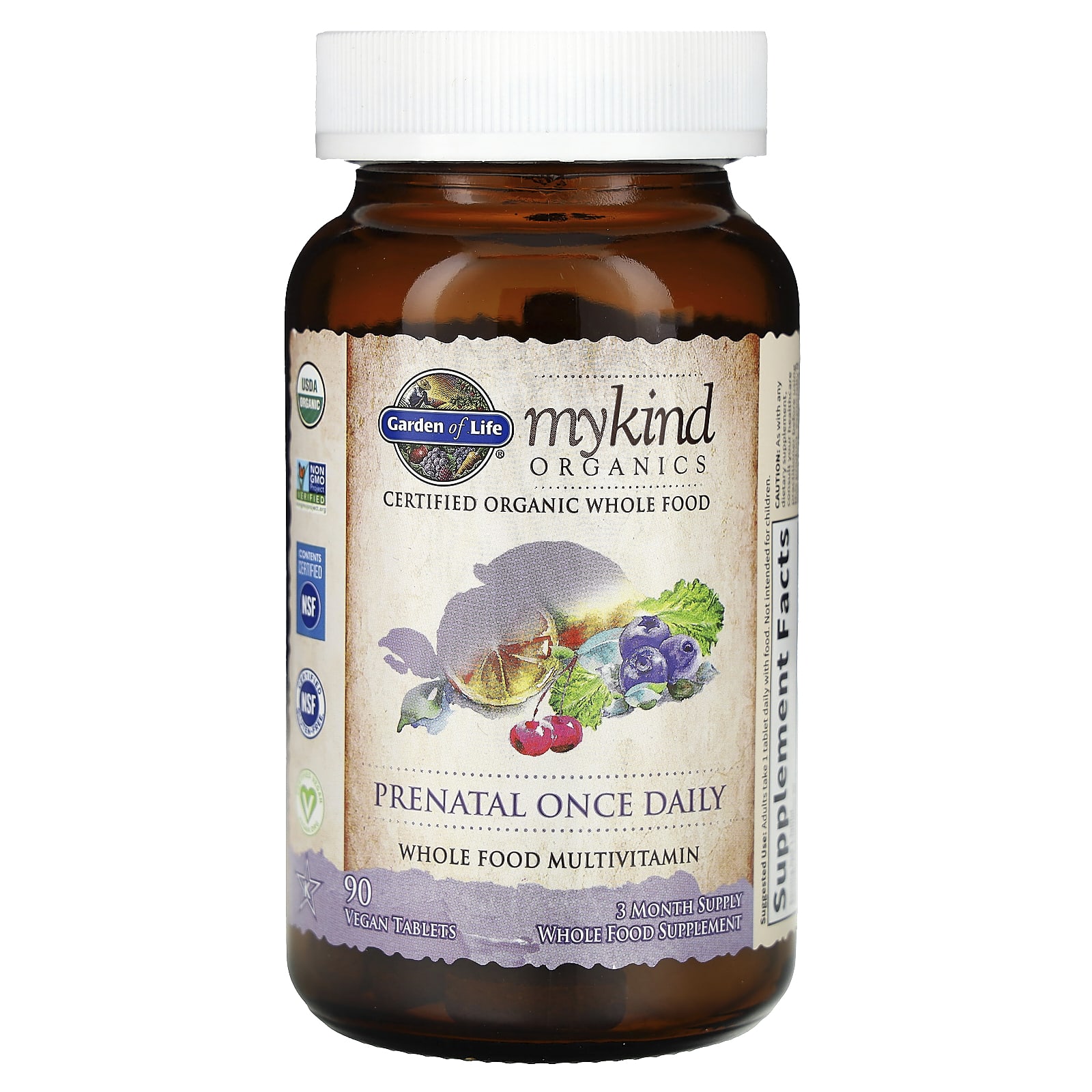Garden of Life, MyKind Organics, Prenatal Once Daily, 90 Vegan Tablets