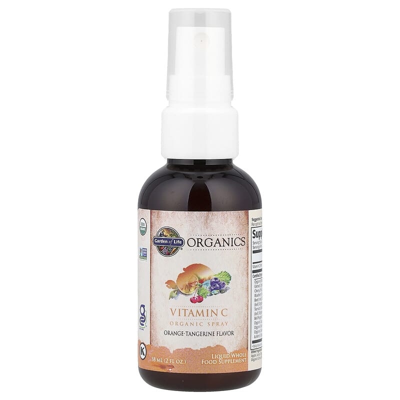 Organics, C Vitamini Organik Sprey, Portakal-Mandalina, 2 fl oz