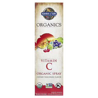 Garden of Life, MyKind Organics, Spray orgánico con vitamina C, Cereza y mandarina, 58 ml (2 oz. líq.)