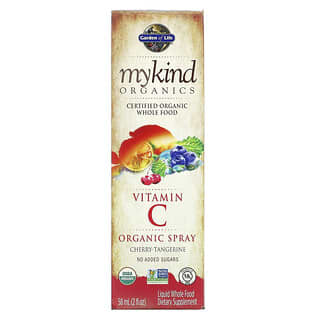 Garden of Life, MyKind Organic, Spray Orgânico de Vitamina C, Cereja-Tangerina, 58 ml (2 fl oz)