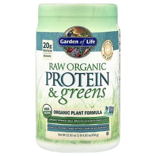 Garden of Life, RAW Organic Protein & Greens, Plant Formula, Lightly Sweet, 22.92 oz (650 g)