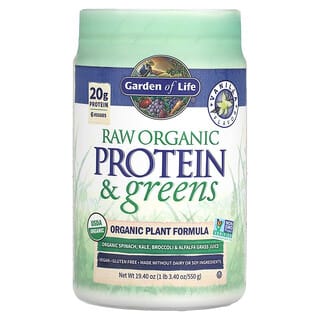 Garden of Life, RAW Organic Protein & Greens, Plant Formula, Vanilla, 19.40 oz (550 g)