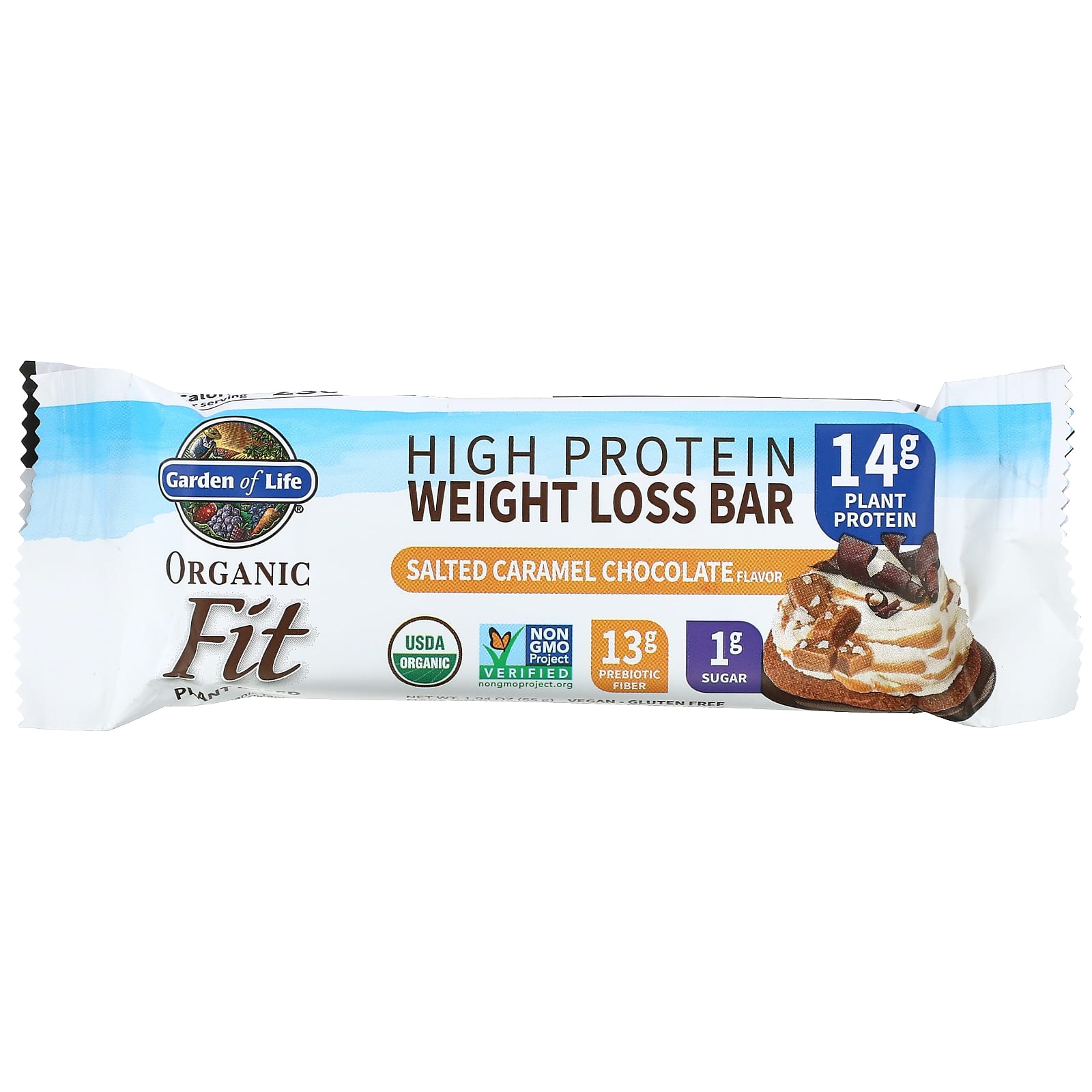 Garden of Life, Organic Fit, High Protein Weight Loss Bar, Salted