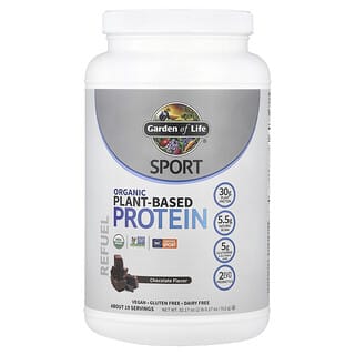 Garden of Life, Sport, proteine vegetali biologiche, cioccolato, 840 g