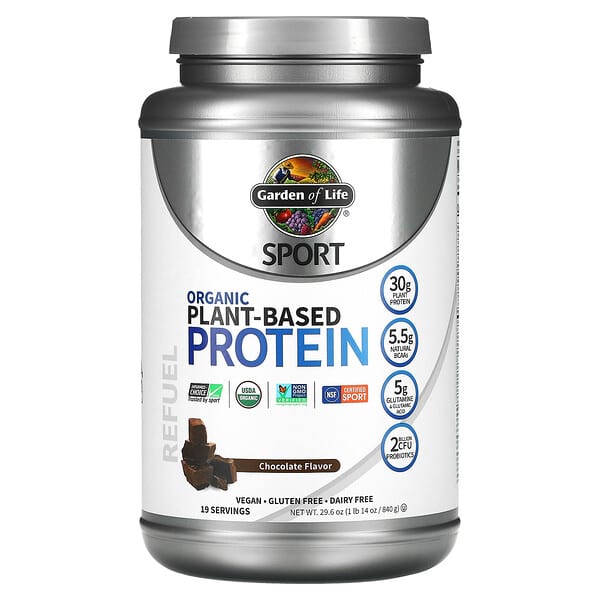 Garden of Life, Sport, Organic Plant-Based Protein, Chocolate, 29.6 oz (840 g)
