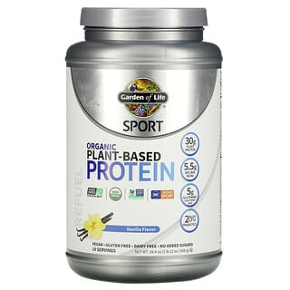 Garden of Life, Sport, органический растительный протеин, с ванильным вкусом, 806 г, 1 фунт (12 унций)