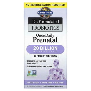 Garden of Life‏, Dr. Formulated Probiotics, פעם ביום, לנשים בהיריון, 30 כמוסות צמחיות
