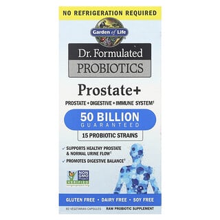 Garden of Life, Probiotici di formulazione medica, prostata+, 60 capsule vegetariane