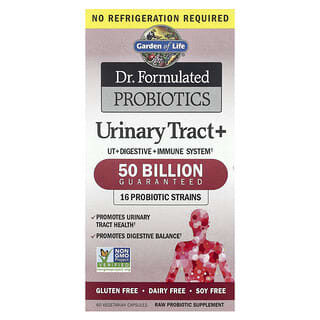 غاردن أوف لايف‏, Dr. Formulated Probiotics، Urinary Tract+،بروبيوتيك معد بواسطة تركيبة طبية متخصصة، لتعزيز صحة المسالك البولية، 60 كبسولة نباتية