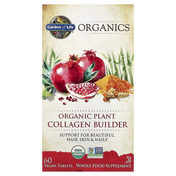 Garden of Life, MyKind Organics，有機植物膠原蛋白生成器劑，60素食片