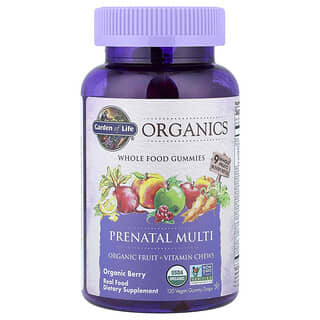 Garden of Life, Organics, terhes multivitamin, bio bogyós gyümölcs, 120 vegán gumicukor