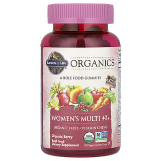 Garden of Life, Organics, Women's Multi 40+, Multivitamine für Frauen ab 40, Bio-Beeren, 120 vegane Fruchtgummi-Drops