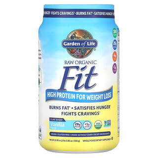 Garden of Life, RAW Organic Fit, High Protein for Weight Loss, Vanilla, 32.80 oz (930 g)