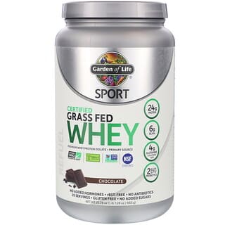 Garden of Life, Sport, Certified Grass Fed Whey, Chocolate, 23.28 oz (660 g)