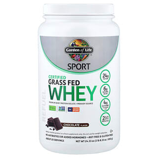 Garden of Life, Sport, Certified Grass Fed Whey, Chocolate, 1 lb 8.33 oz (690 g)
