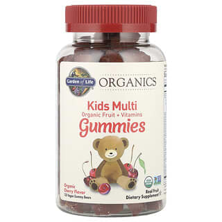 Garden of Life, Gomas Multivitamínicas para Crianças, Cereja Orgânica, 120 Ursinhos de Goma Vegana