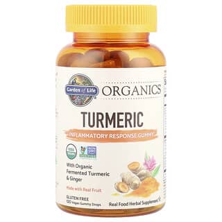 Garden of Life, Organics, Turmeric Gummies, Kurkuma-Fruchtgummis, 120 vegane Fruchtgummidrops