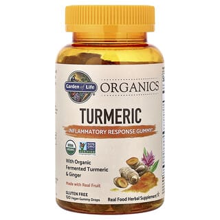 Garden of Life, Organice, gume de turmeric, 120 de picături de gumă vegană