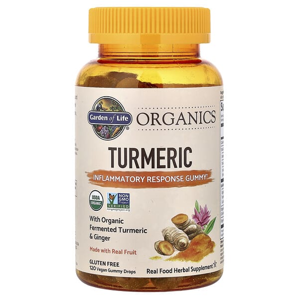 Organics, Turmeric Gummies, 120 Vegan Gummy Drops