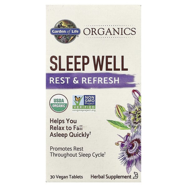 Garden of Life Organics, Sleep Well, 30 Vegan Tablets