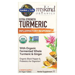 Garden of Life, MyKind Organics, Extra Strength Turmeric, Inflammatory Response, 60 Vegan Tablets