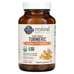 Garden of Life, MyKind Organics, Extra Strength Turmeric, Inflammatory Response, 60 Vegan Tablets