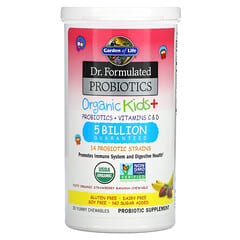 Garden of Life, Dr. Formulated Probiotics, Organic Kids +, Tasty Organic Strawberry Banana, 30 Yummy Chewables