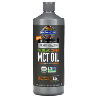 Garden of Life, Dr. Formulated Brain Health, 100% Organic Coconut MCT Oil, 100% Bio-Kokosnuss-MCT-Öl, geschmacksneutral, 946 ml (32 fl. oz.)