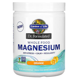 Garden of Life, La solution du Dr Formulated, Poudre de magnésium à base d'aliments entiers, Orange, 419,5 g