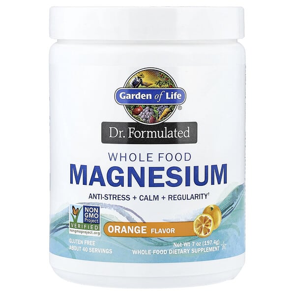 Garden of Life Dr. Formulated, Whole Food Magnesium, Orange, 7 oz (197.4 g)