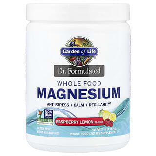 Garden of Life, Dr. Formulat, magneziu alimentar integral, lămâie cu zmeură, 7 oz (198,4 g)