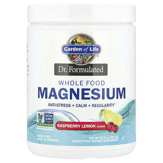 Garden of Life, Dr. Formulated, Whole Food Magnesium, Magnesium aus Vollwert-Lebensmitteln, Himbeere-Zitrone, 421,5 g (14,9 oz)