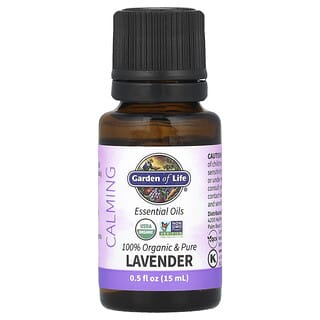 Garden of Life, Essential Oils, 100% Organic & Pure Lavender, 0.5 fl oz (15 ml)