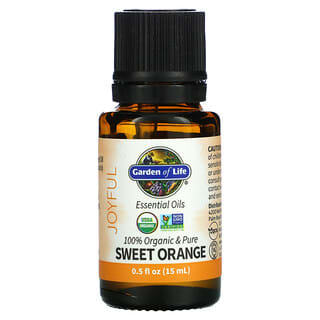Garden of Life, 全 Organic & Pure, Essential Oils, Joyful, Sweet Orange, 0.5 fl oz (15 ml)