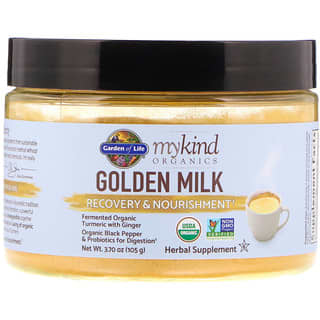 Garden of Life, MyKind Organics, Golden Milk, Récupération et nutrition, 105 g