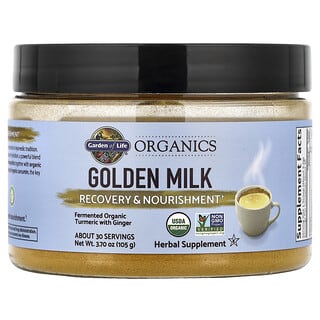 Garden of Life, Organics, Golden Milk, Recovery &amp; Nourishment, 105 g (3,7 oz)